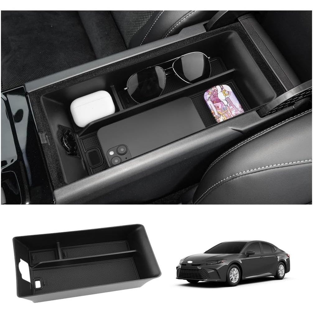 LUWU 2025 Camry Center Console Tray Tương thích với 2025 2026 Toyota Camry (XSE / XLE / SE / LE) Phụ