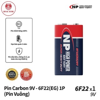 Hàng chính hãng - Pin vuông ( Mã 6F22 ) NP National Power