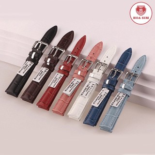 [CHUẨN LOẠI 1] Dây da đồng hồ da đeo tay, dây da đồng hồ chính hãng hiệu AONO 8801-01 VÂN CÁ SẤU (TẶNG KÈM CHỐT)....