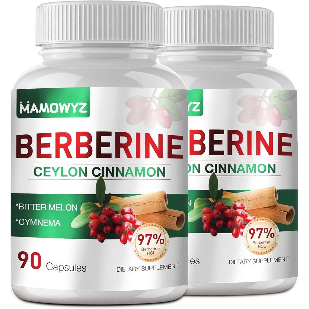 Bổ sung Berberine, Berberine với quế Ceylon, 1500mg Berberine HCl Kích hoạt AMPK, Không biến đổi gen