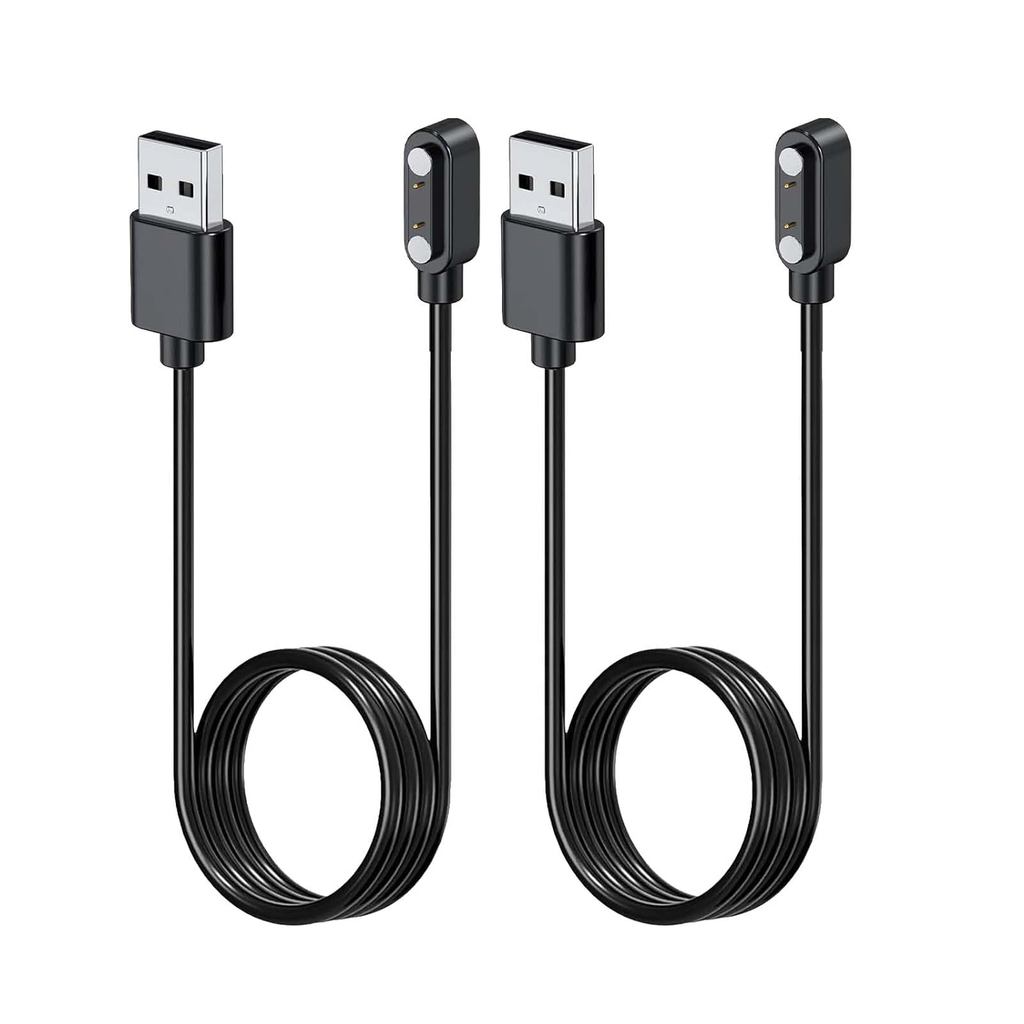 [2 gói] Bộ sạc cho Đồng hồ thông minh Mingtawn AK75, Cáp sạc USB từ tính 3.28ft / 1m, Thay thế cáp s