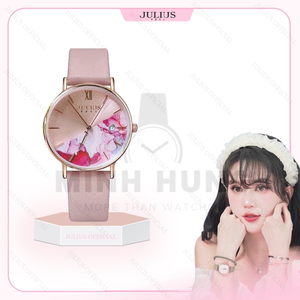 Đồng hồ nữ Julius JA-1312 dây da |  MINHHUNG WATCH