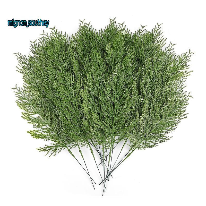 40 Chiếc Nhân Tạo Cedar Sprigs Giả Cedar Nhánh Cedar Cypress Thân Cây Thông Chọn Nhựa Greenery Giáng