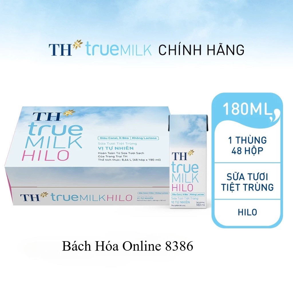 Thùng 48 Hộp 180ml Sữa  TH Hilo