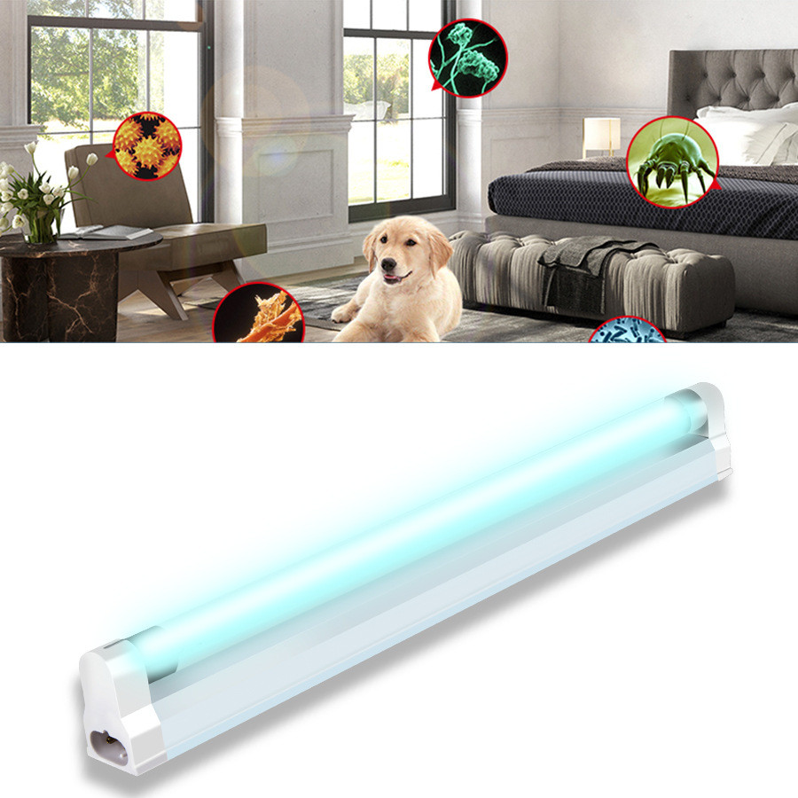 T5 UVC Đèn khử trùng UV Đèn diệt khuẩn Loại bỏ vết bẩn Đèn cực tím 110V 220V Ozone Violet Đèn khử tr