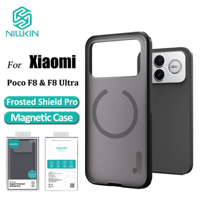 Ốp Điện Thoại Từ Tính Nillkin Cho POCO F8 PRO F8 Ultra X7 Pro F7 Ốp Lưng TPU Mờ + PC Chống Vân Tay Bảo Vệ