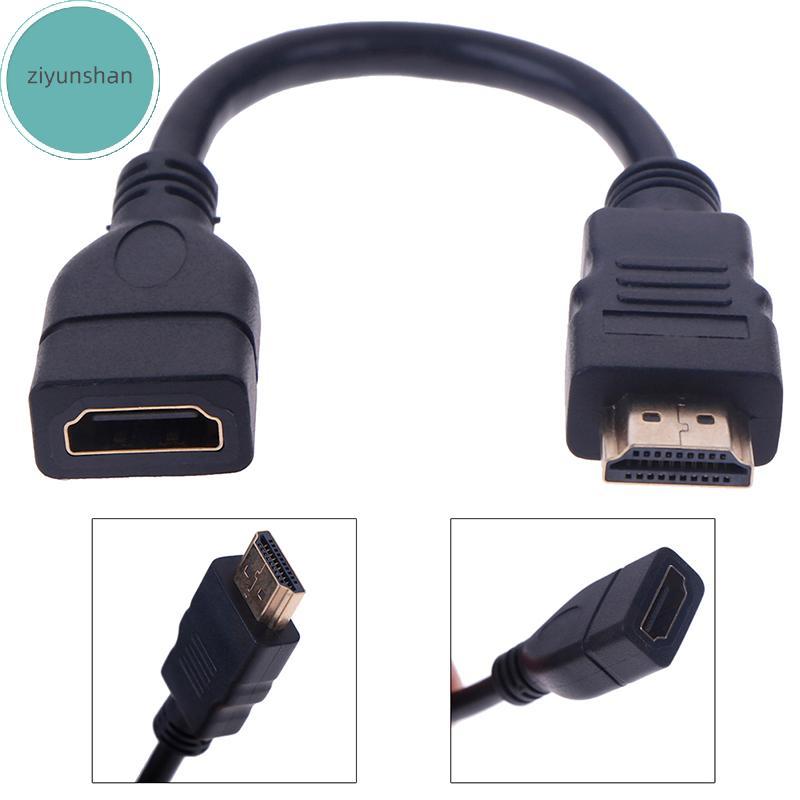 Ziyunshan 1Pc 15cm / 30cm HDMI Nam Sang Nữ Cáp Nối Dài Bảo Vệ HDMI Dây Mở Rộng vn