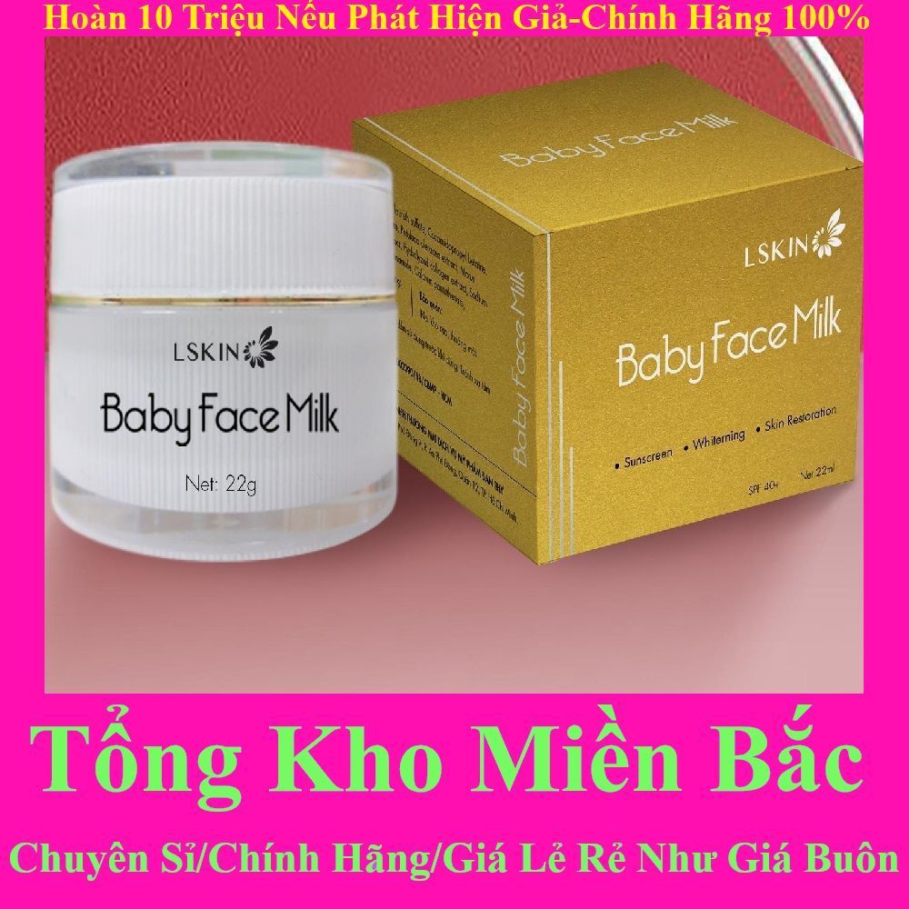 Kem dưỡng da baby face milk lskin Đan Thy cream cấy trắng căng bóng da trắng hồng tự nhiên