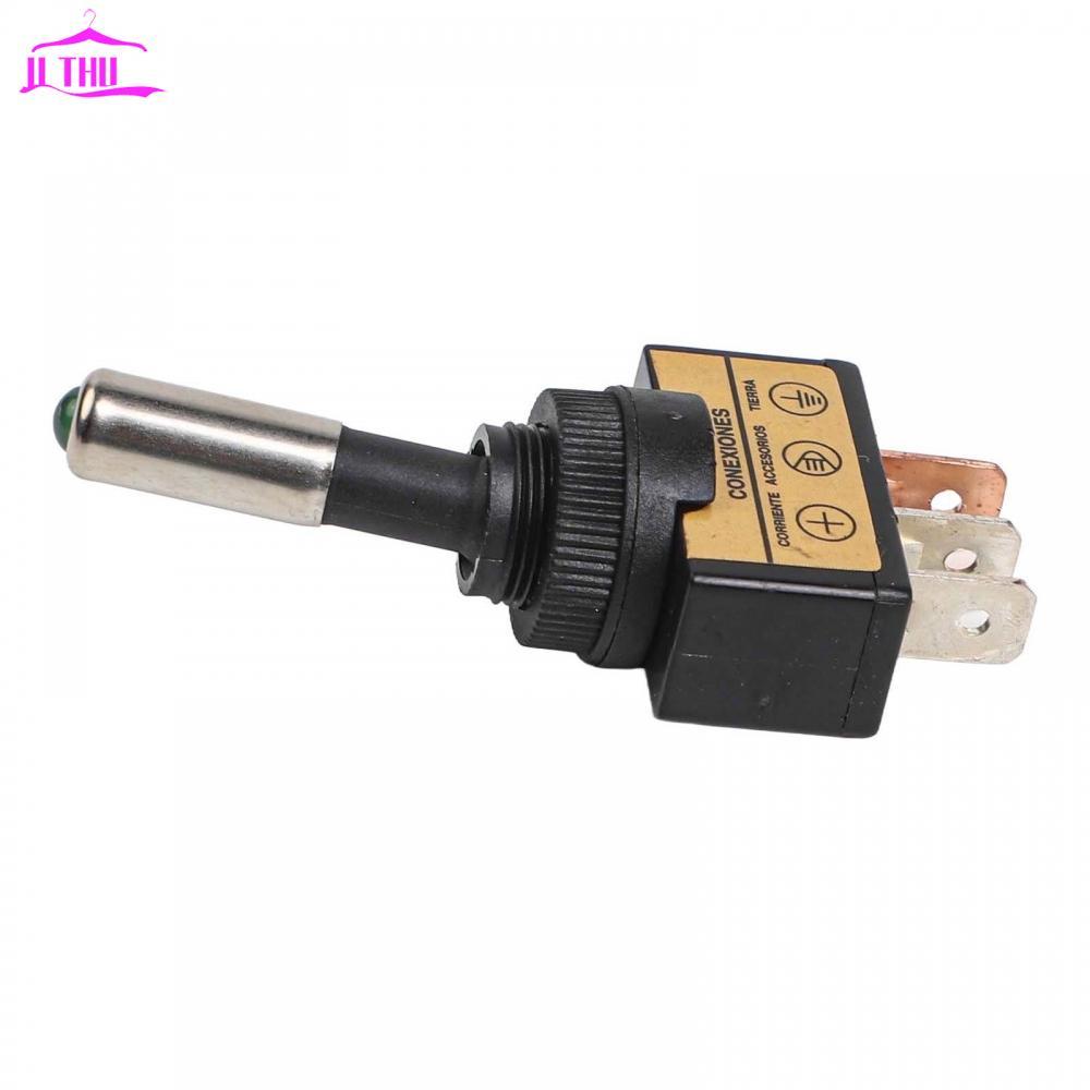 2 Chiếc 12MM 12V Chuyển Đổi Công Tắc Ô Tô SPST 20A 3Pin LED BẬT TẮT Cho Xe Dash