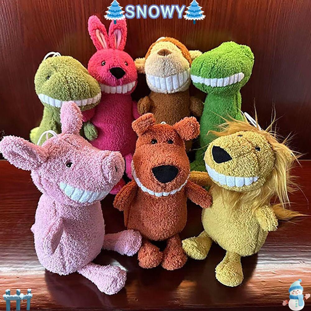 SNOWY Mỉm Cười Răng Lớn Đồ Chơi Sang Trọng, Búp Bê Thú Nhồi Bông Mềm 30CM, Đồ Chơi Trẻ Em Nifty Sáng