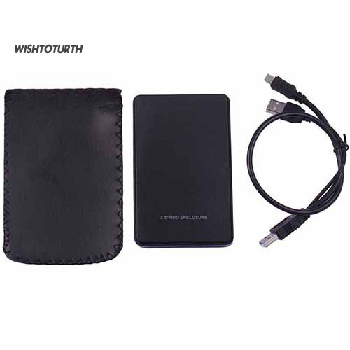☼Ốp lưng SSD WT Black USB 20 HDD cho ổ cứng SATA gắn ngoài 25 Inch