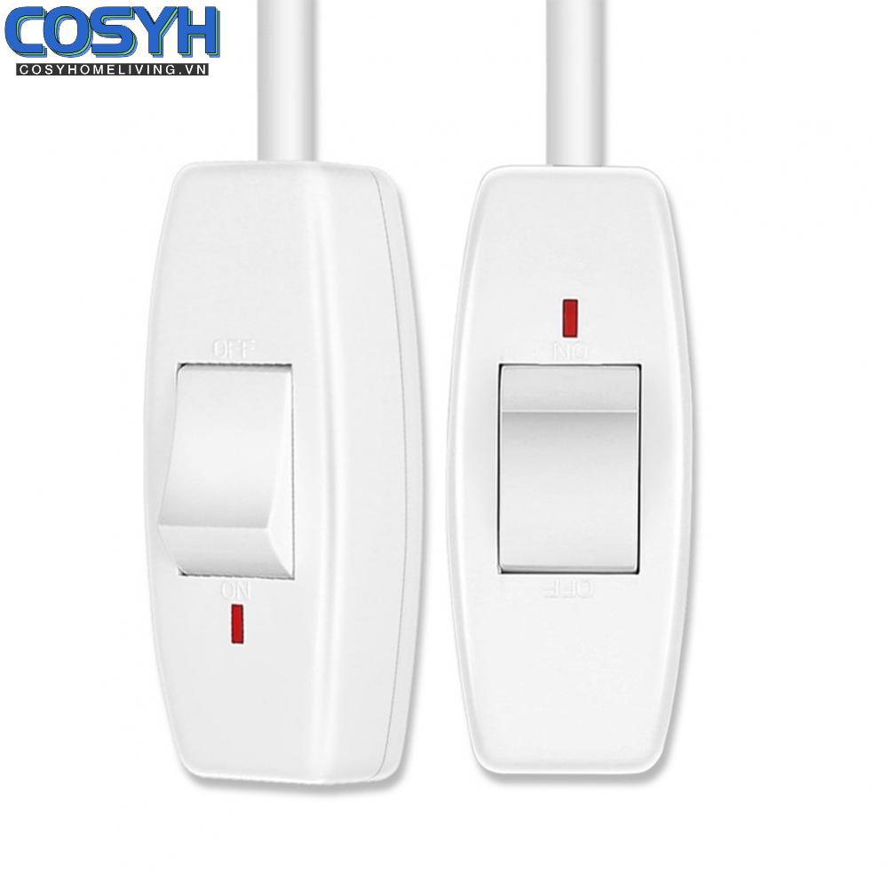 <cosyh>In Line Cord Switch ABS Material Copper Material Easy To Use Simple Slide Button