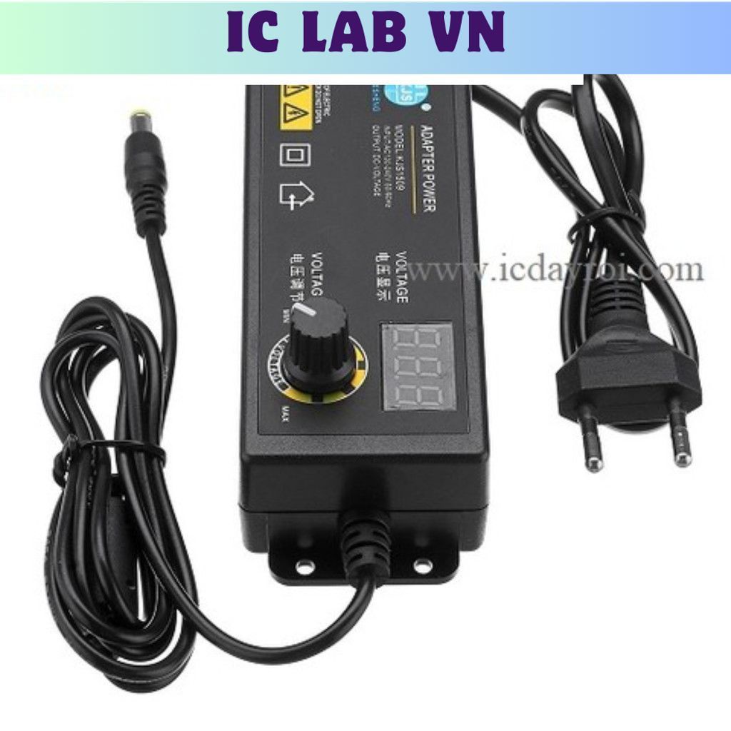 Adapter điều chỉnh điện áp 3-36V 60W có hiển thị Ic Lab VN