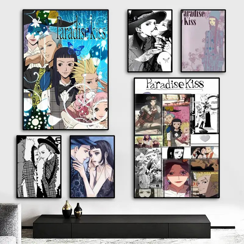 Anime P-Paradise Kiss Tranh Thư Pháp HD Canvas Poster phòng khách phòng ngủ thanh trang trí thẩm mỹ 