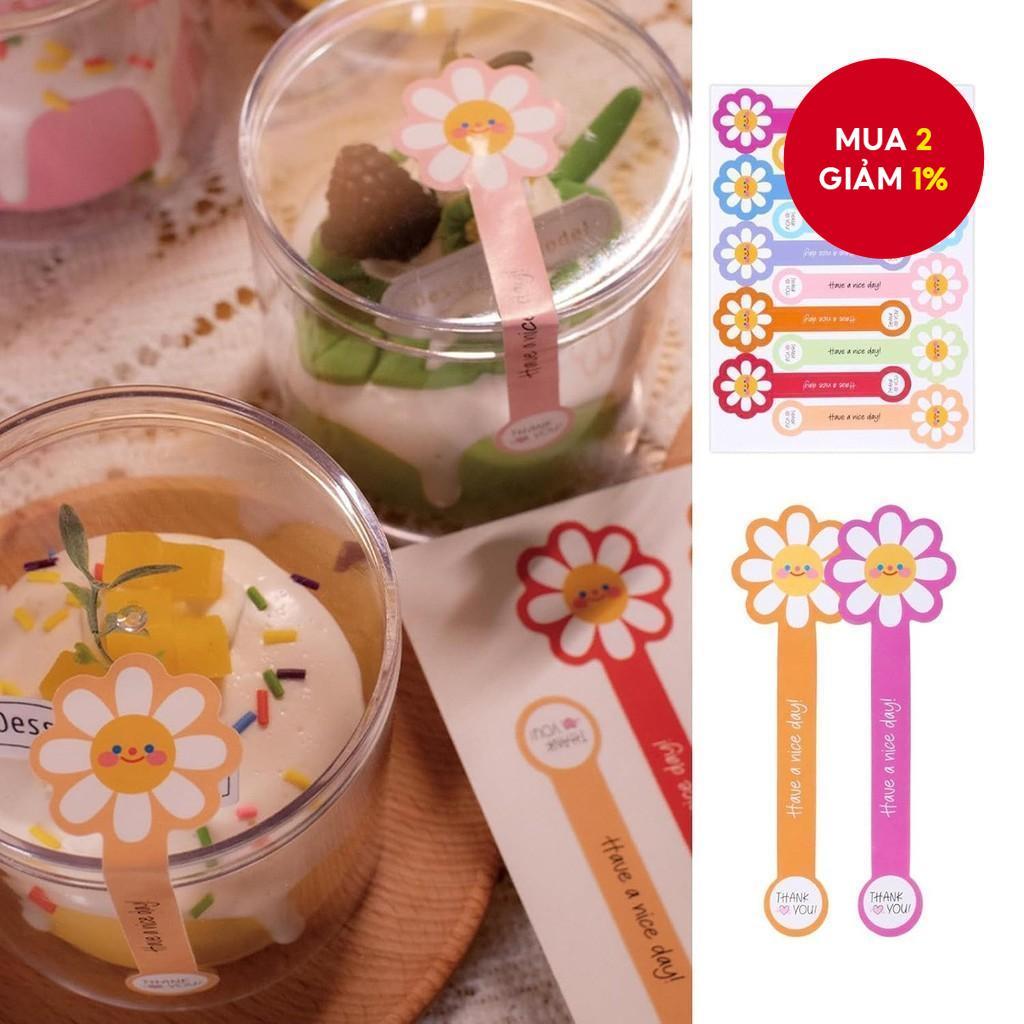 Bộ nhãn dán mới 100 cái / gói, nhãn dán dài cảm ơn, nhãn dán hộp bánh, nhãn dán đóng gói bánh.