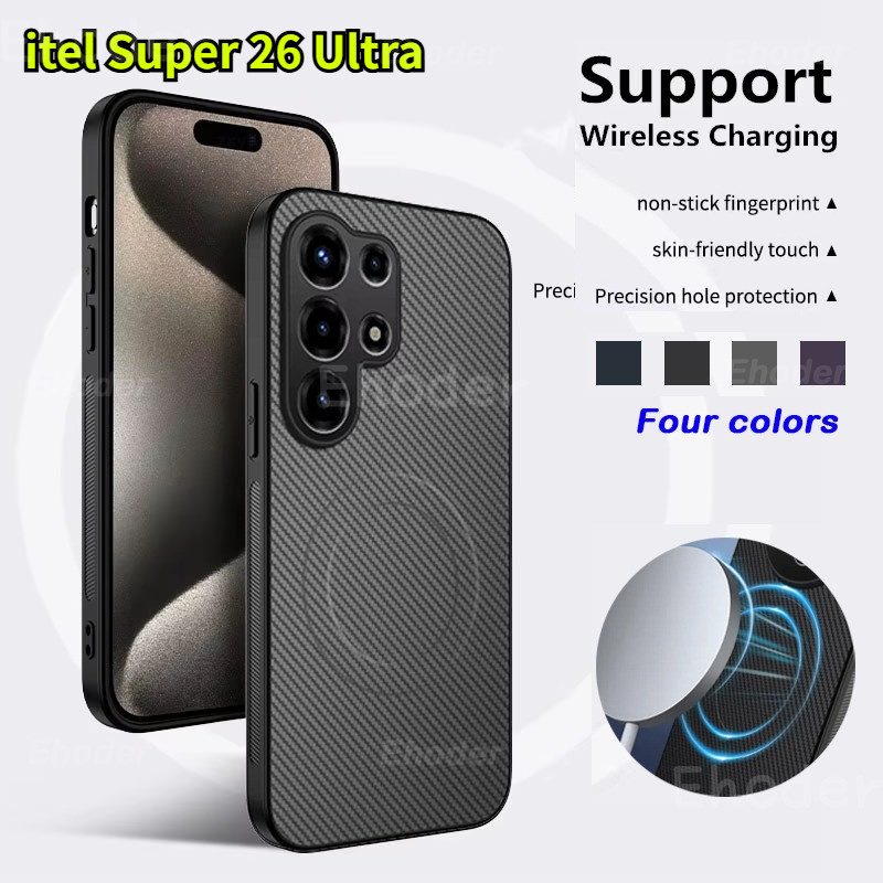 Vỏ Mờ Sang Trọng Cho itel Super 26 Ultra S26Ultra 4G 5G 2025 Vỏ Không Dây Từ Tính Cho Super26Ultra 2