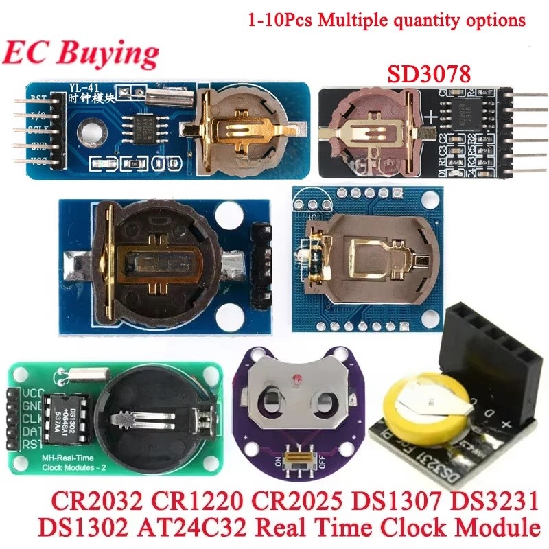 10 Cái / 1 Cái DS3231 AT24C32 IIC SD3078 DS1302 Mô-đun đồng hồ chính xác DS1307 Mô-đun bộ nhớ mini T