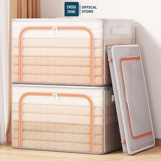 Hộp Đựng Quần Áo, Chăn Màn Khung Thép ENODA HOME, Túi Vải Gấp Gọn Lưu Trữ Quần Áo Dung Tích Lớn HV051