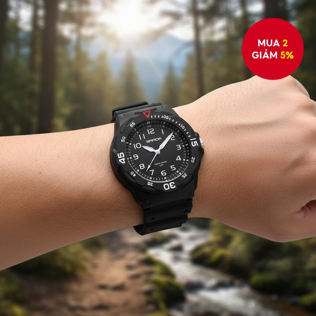 Đồng hồ Quartz nam cao cấp SANDA chống nước 5ATM, thể thao, thường ngày.