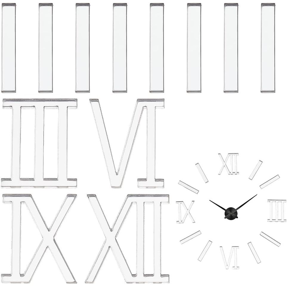 FINGERINSPIRE 12 Chữ Số La Mã Acrylic Cho DIY Một Đồng Hồ Treo Tường, 30mm / 1.18inch Chữ Số La Mã D