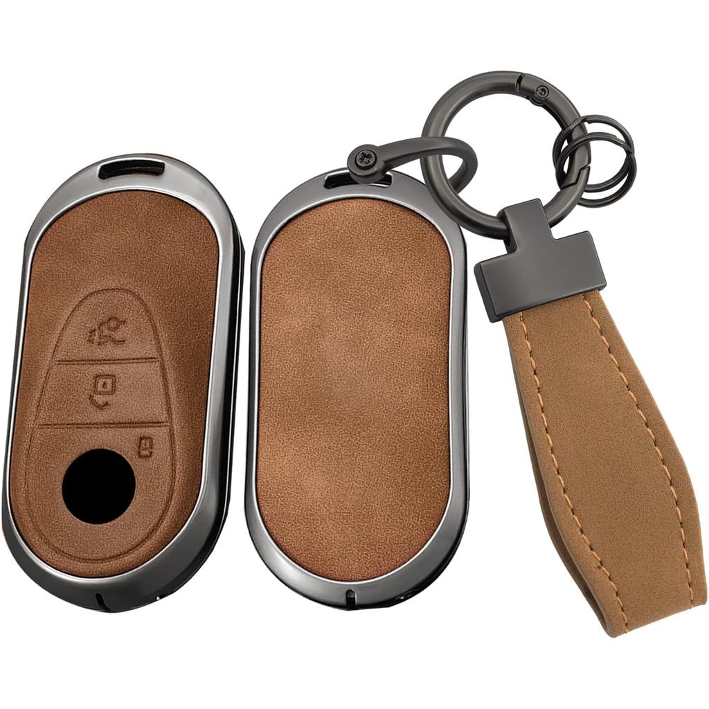 SANRILY Phù Hợp Cho Xe Mercedes Smart Key Fob Cover Case Tương Thích Với Benz S580 2022 EQS SUV 2023