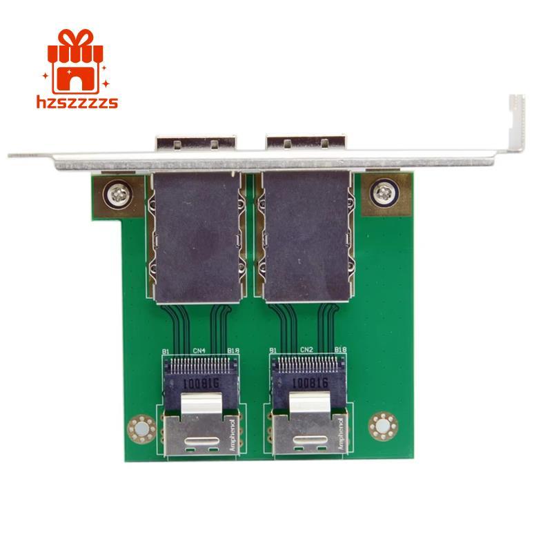 Bộ chuyển đổi mini SAS SFF-8087 sang SFF-8088 Bộ chuyển đổi thẻ cổng kép Mini SAS SFF-8088 2 cổng sa