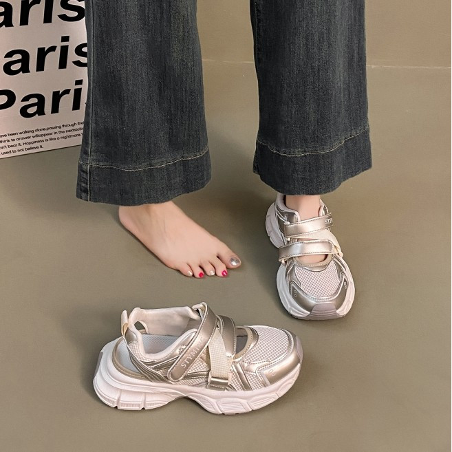 Women's Shoes LD017-Mesh Thick-Soled Dad Shoes Summer New Breathable Height-Increasing Sneakers