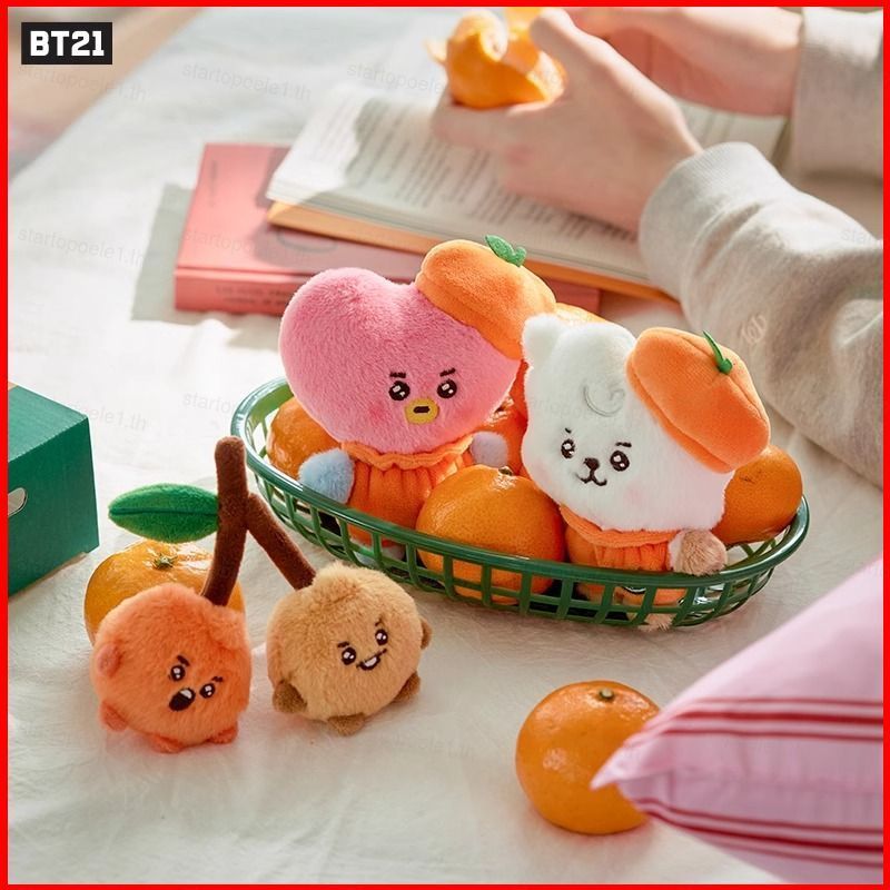 ST1 BTS BT21 RM Jin TATA KOYA Orange Party Series Búp bê bông sang trọng đồ chơi sang trọng cho trẻ 