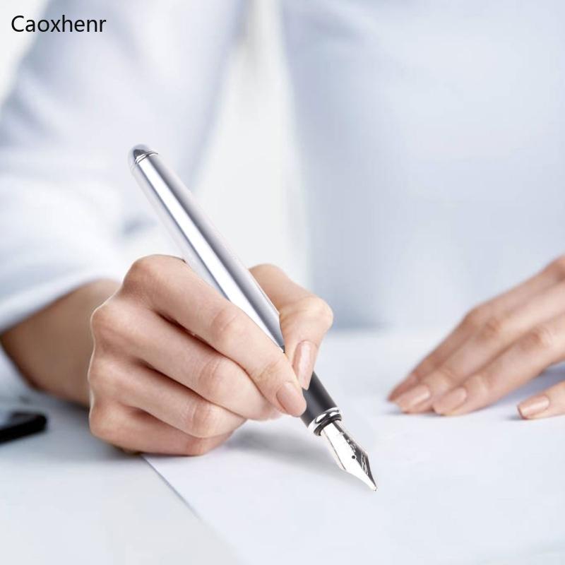 Caoxhenr Bán Mới Jinhao X750 Bạc Thép Không Gỉ Trung Bình 18KGP Bút Phun