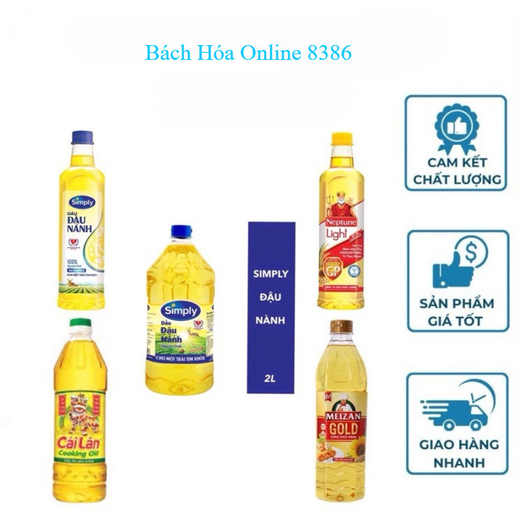 Dầu đậu nành  Simply / Tường An / Vạn Thọ /Cái Lân / Olita / Orchid Marvela / Happi koki | Bách Hoá 