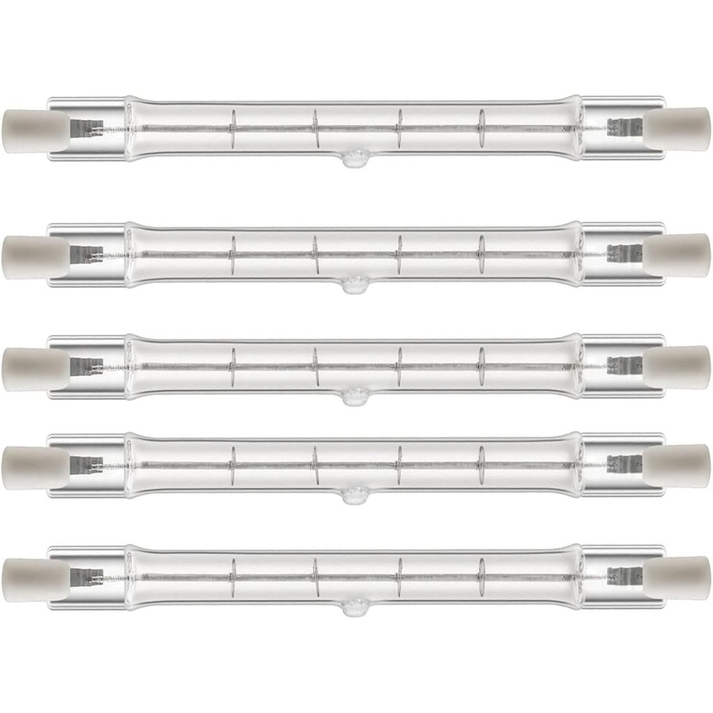 Bóng đèn Halogen R7S 118mm 600W J Loại 120 Volts Bóng đèn pha 360o Góc chùm 2700K Bóng đèn hai đầu m