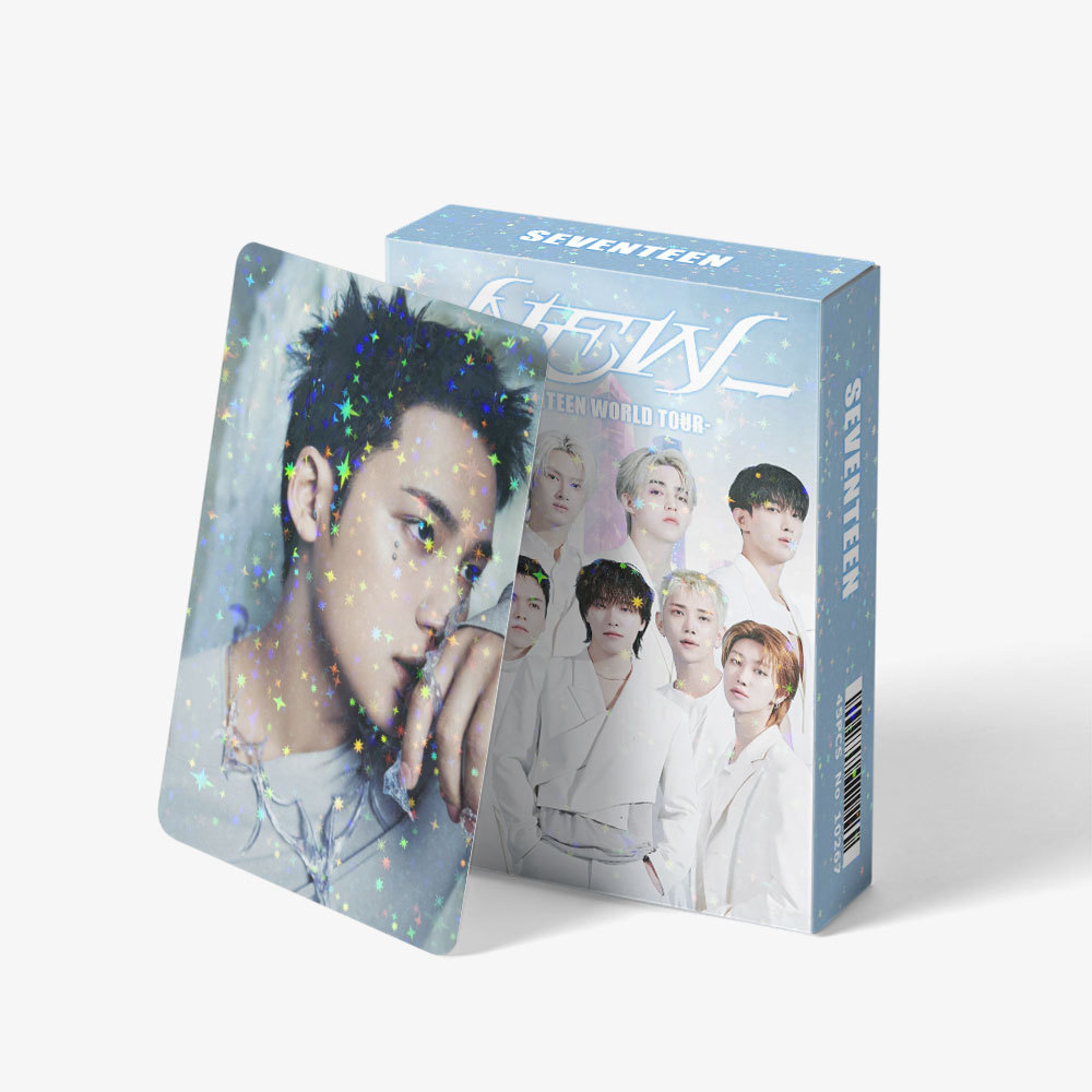 45 Chiếc SEVENTEEN NEW _ Star Holographic Lomo Cards Starkissed STRAY KIDS JUNG KOOK ATEEZ Hành Động
