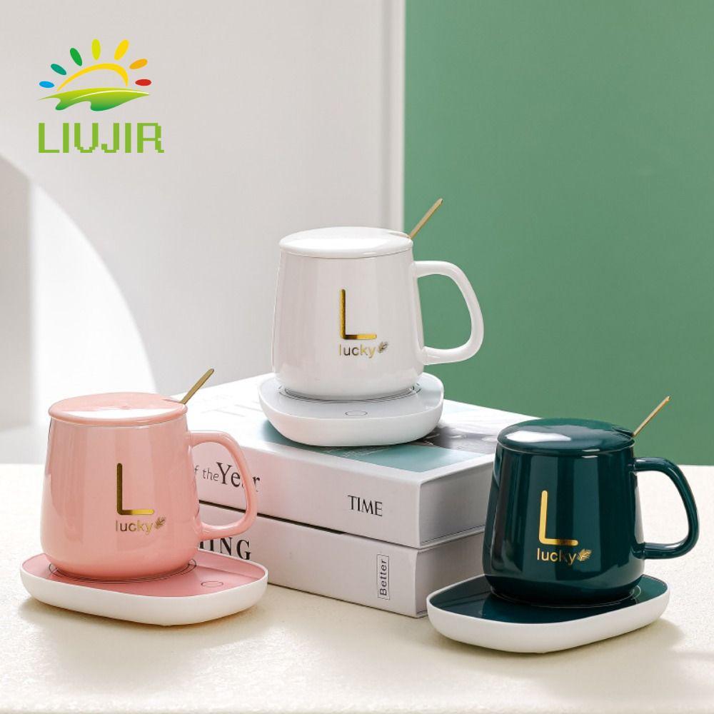 LIUJIR Cốc cà phê Tấm sưởi ấm, Bộ cốc sưởi ấm đa năng điều khiển tĩnh điện, Coaster Smart Eco-Friend