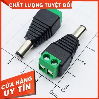 [5 Cái]- DC5525 Jack Nối Nguồn DC Đực Nối Dây Kim 2.5mm Kèm Domino FixLab – Linh Kiện & Sửa Chữa