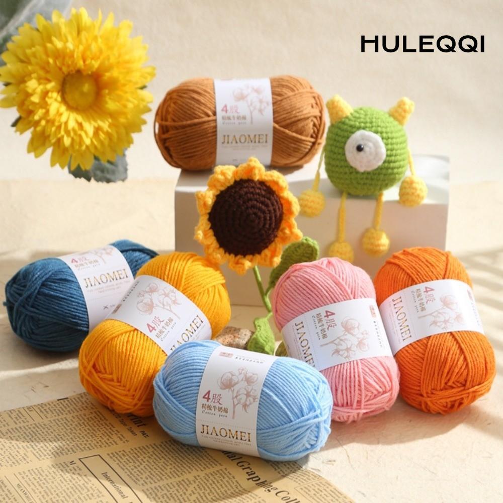 Sợi Chenille HULEQI, 35g Sợi Móc Màu Nhuộm, Trọng Lượng 4ply 84m Búp Bê Làm Sữa Sợi Cotton Thủ Công