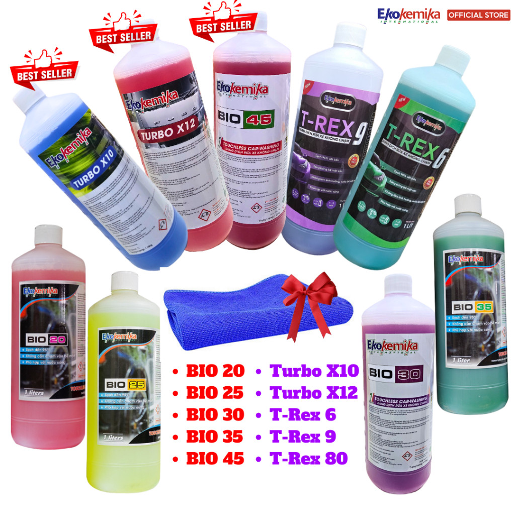 Nước Rửa Xe Không Chạm Siêu Sạch Ekokemika (Ý) Bio 20,Bio 25,Bio 30,Bio 35,Bio 45,Turbo X12,Turbo X1
