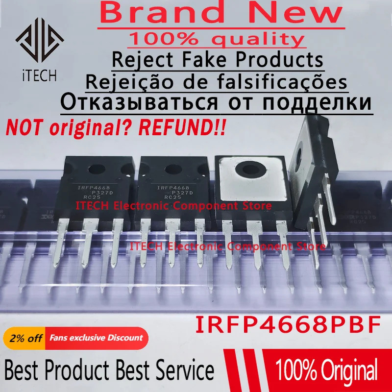 10 Cái / lốc Chính Hãng IRFP4668 IRFP4668PBF TO-247 Hiệu Ứng Trường Công Suất Cao N Kênh 200V 130A 1