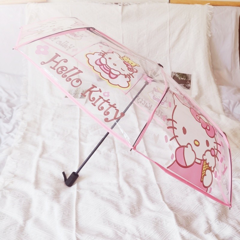【Fast shipping】ô che mưa hello kitty  ô tự động hello kitty Hướng dẫn sử dụng ô Hello Kitty dễ thươn
