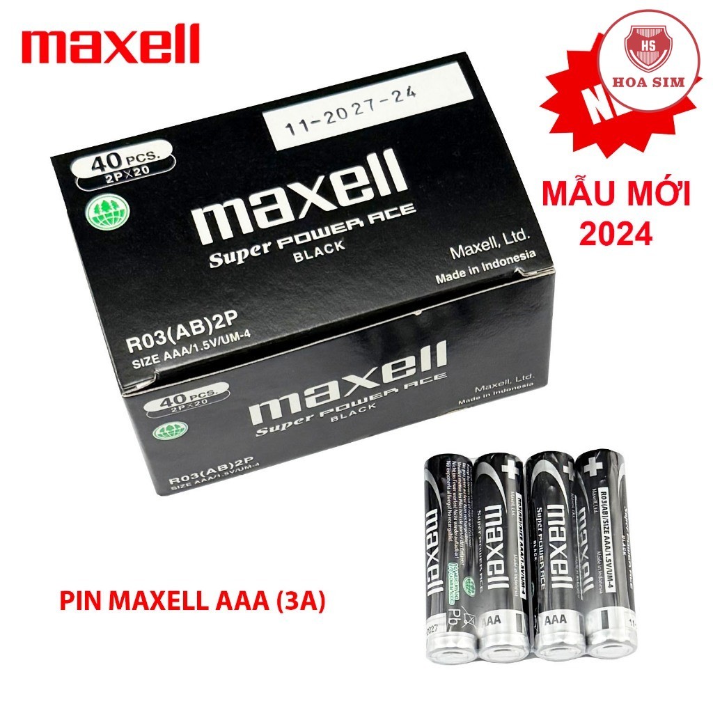 Hộp pin đũa AAA ( 3A ) Maxell R03P - Hàng chính hãng Maxell Super Power Ace