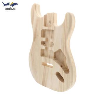 Simhoa Đàn Guitar Gỗ Đánh Bóng Thùng Thân Chưa Hoàn Thành Cho Đàn Guitar Điện ST