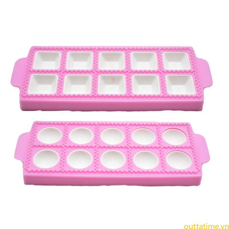 Tốt Nhất Ravioli Press Ravioli Tem Đa Năng Nhựa Ravioli Khuôn DIY Dụng Cụ Nướng Bánh