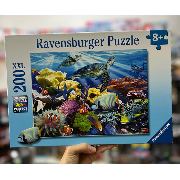 Ravensburger Ocean Turtles 200 XXL Piece Jigsaw Puzzle cho bé từ 8 tuổi