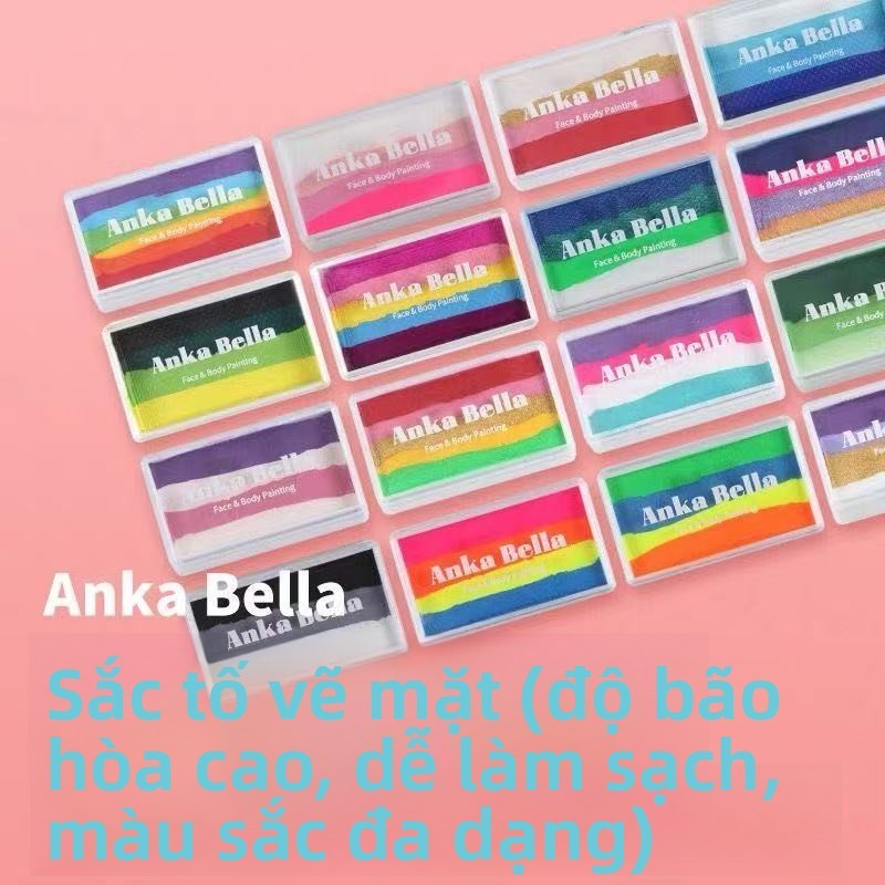30g Rainbow Strip Palette Trẻ Em Face Paint Cream Stage Makeup Face Paint