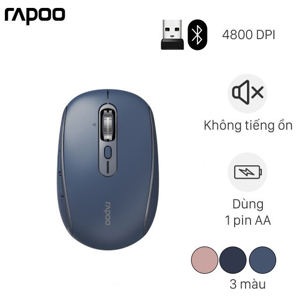 Chuột Không Dây Rapoo M590 Silent – Kết nối đa thiết bị