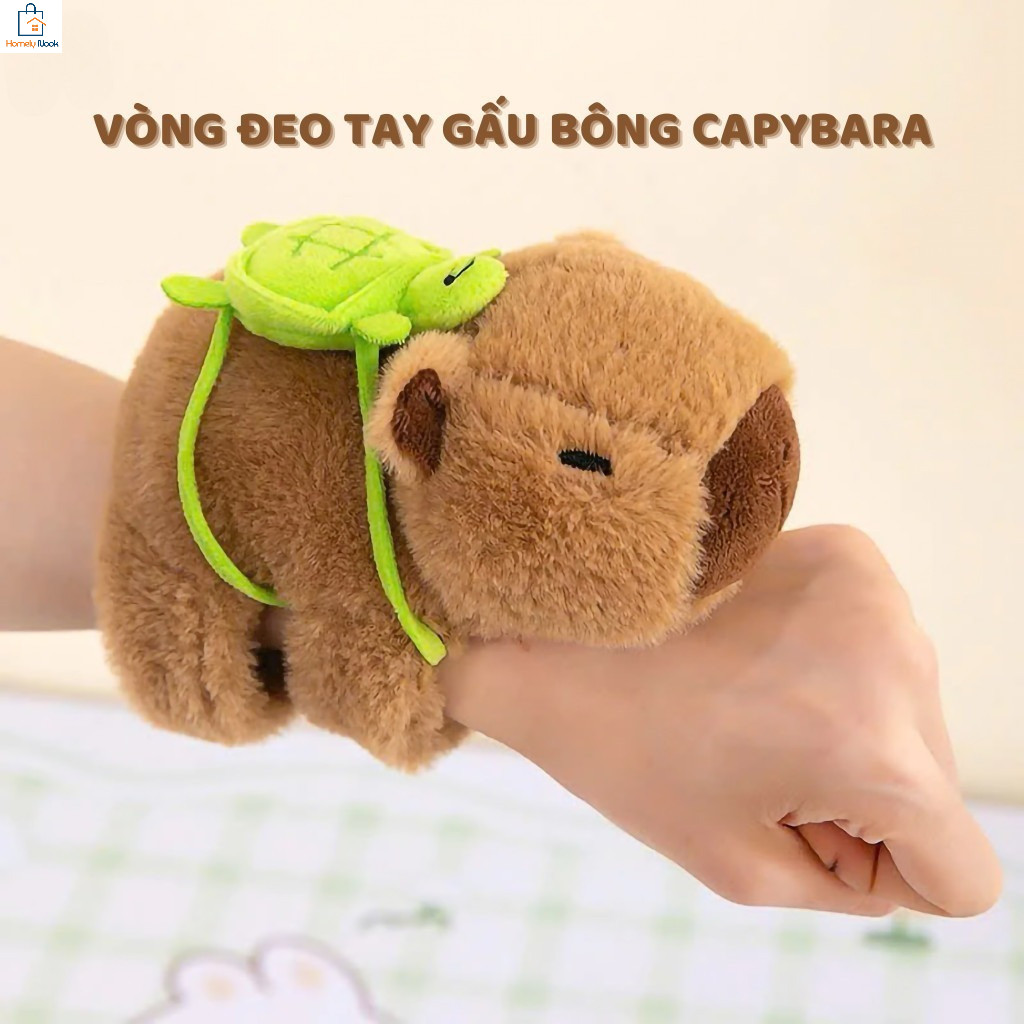 Búp bê capybara dễ thương, vòng tay thú nhồi bông nước siêu mềm