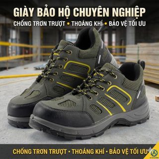 [Hàng Có sẵn] Giày Bảo Hộ Mũi Thép Chống Va Đập /Đế Chống Đinh / Cách Điện/ Chống Trơn Trượt / Siêu Bền