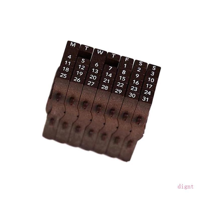 Calendar Date Stamp with Easy Roll Date Adjustment for Office Organization