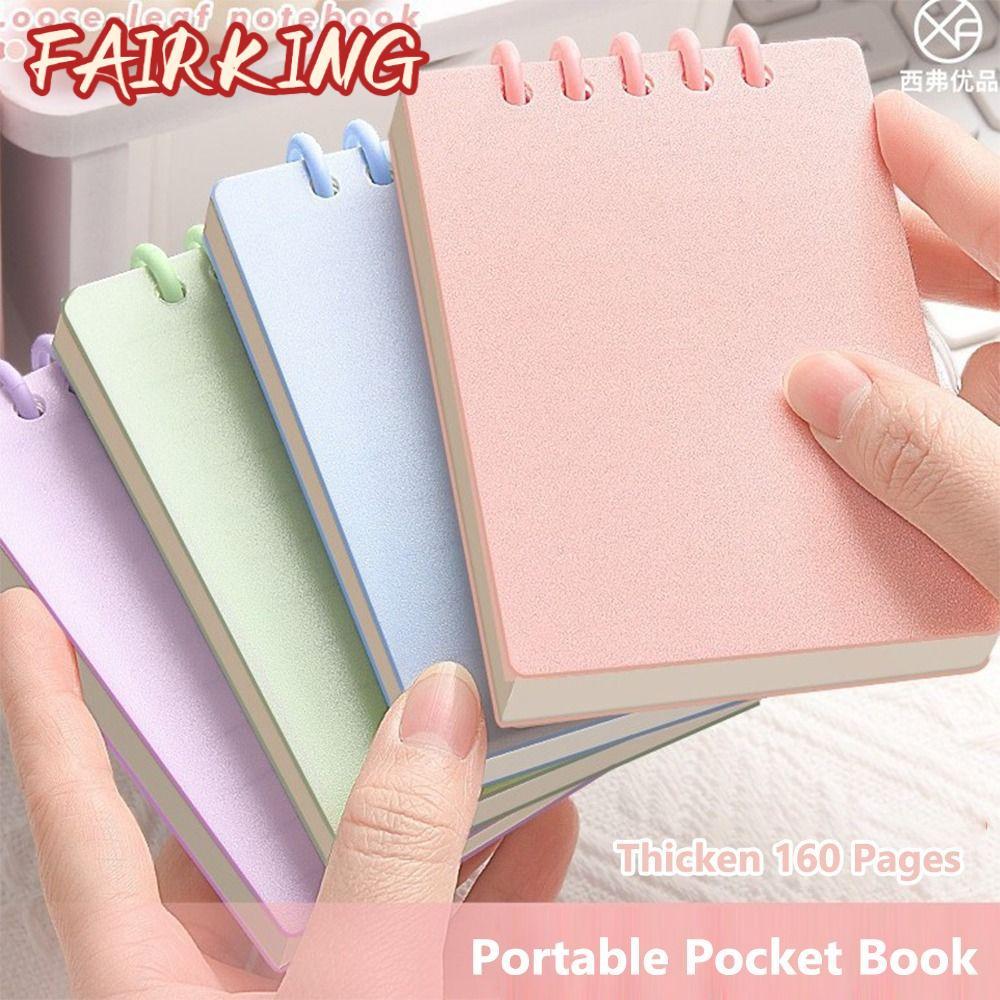 FAIR KING Pocket Notebook, Loose-leaf A7 Mini Notebook, Phim Hoạt Hình Đường Ngang Bên Trong Trang V
