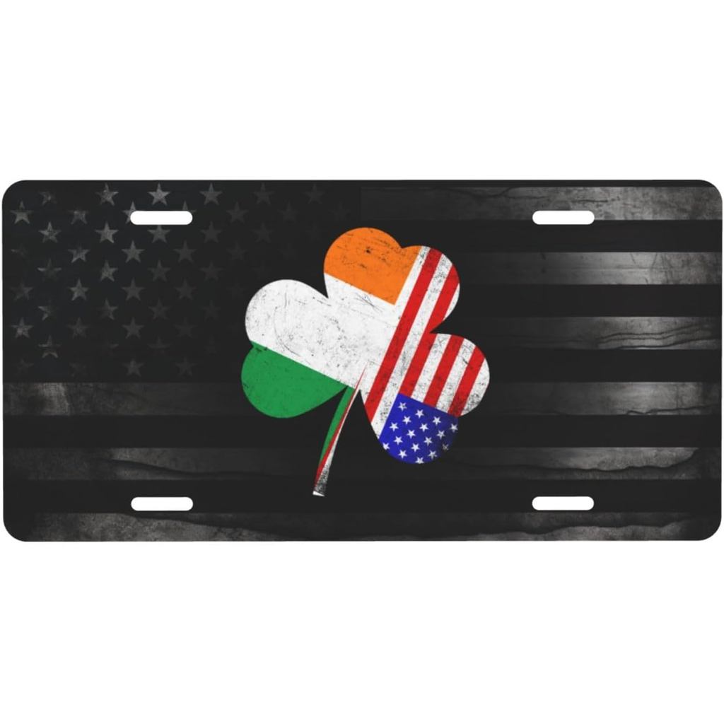 Cờ Mỹ Ireland Ireland Cờ Ireland Biển số nhôm phía trước Thích hợp Chơi ngoài trời 6 X 12 in
