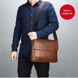 Cặp đôi nam da mềm dành cho doanh nhân - Túi đeo vai đeo chéo thông thường kiểu cổ điển để đi làm & du lịch​